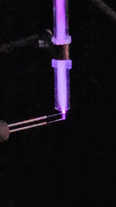 Atmospheric plasma langmuir tips in jet Atmospheric plasma langmuir tips in jet